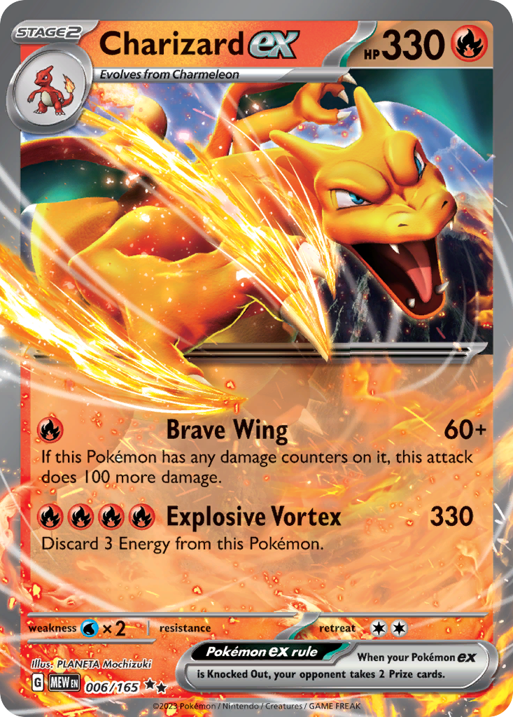 Charizard ex 6 Double Rare card from 151