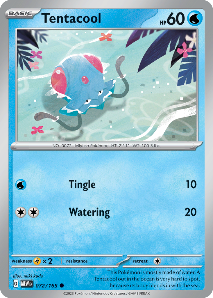 Tentacool 72 Common card from 151