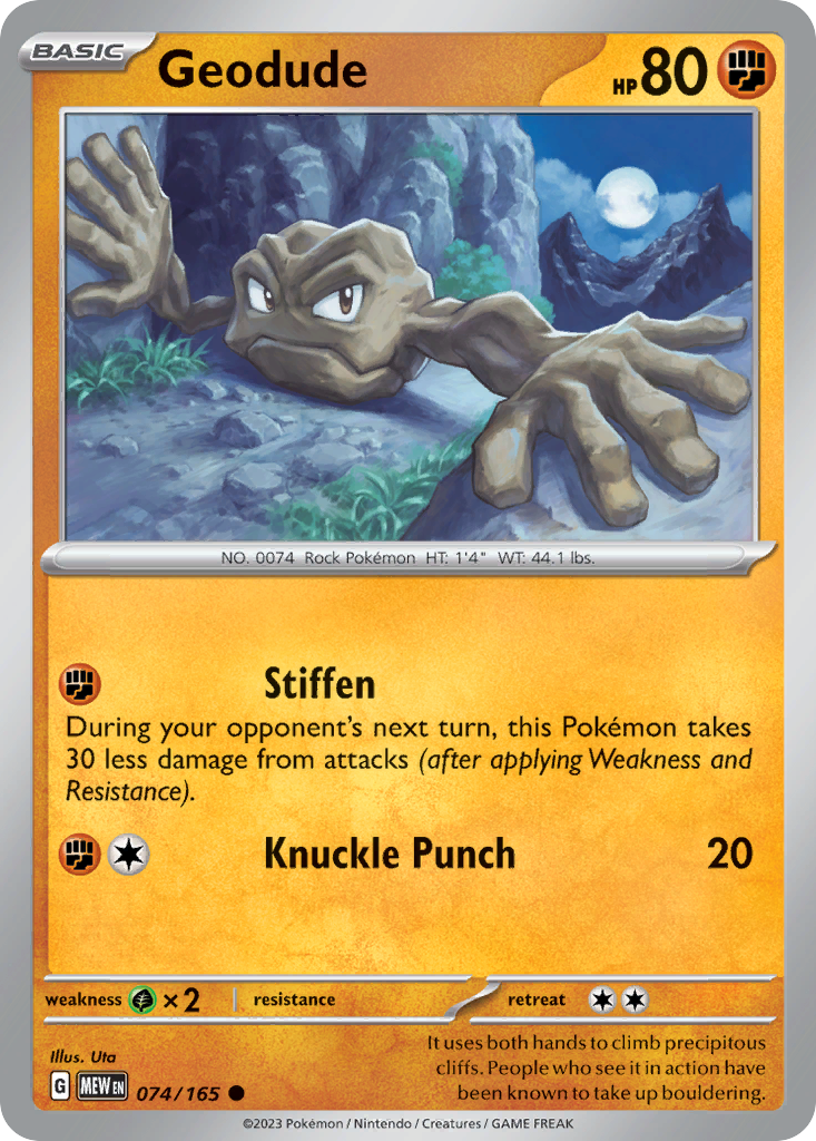 Geodude 74 Common card from 151