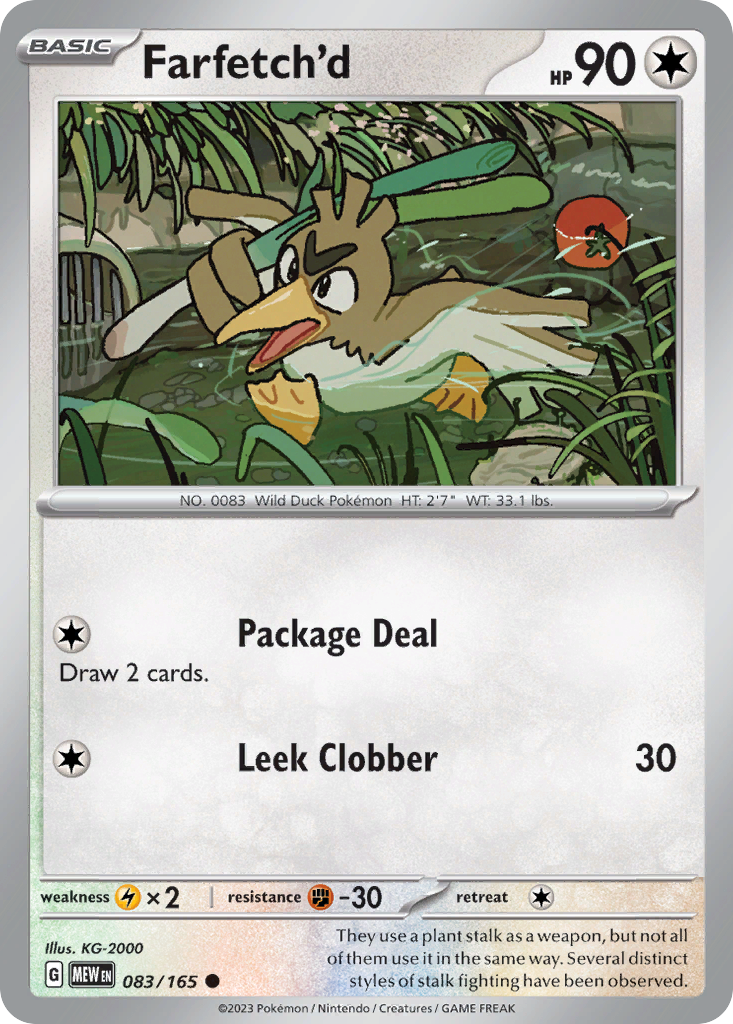 Farfetch'd 83 Common card from 151