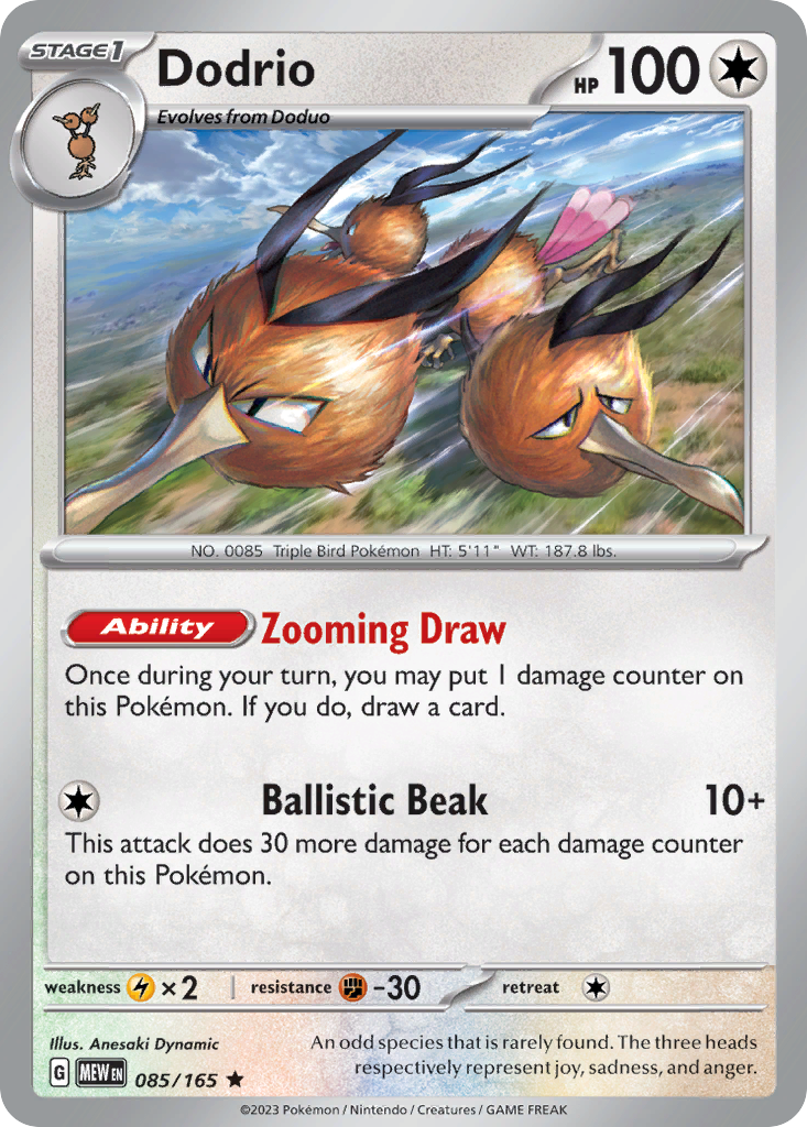 Dodrio 85 Rare card from 151