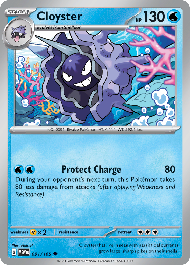 Cloyster 91 Uncommon card from 151