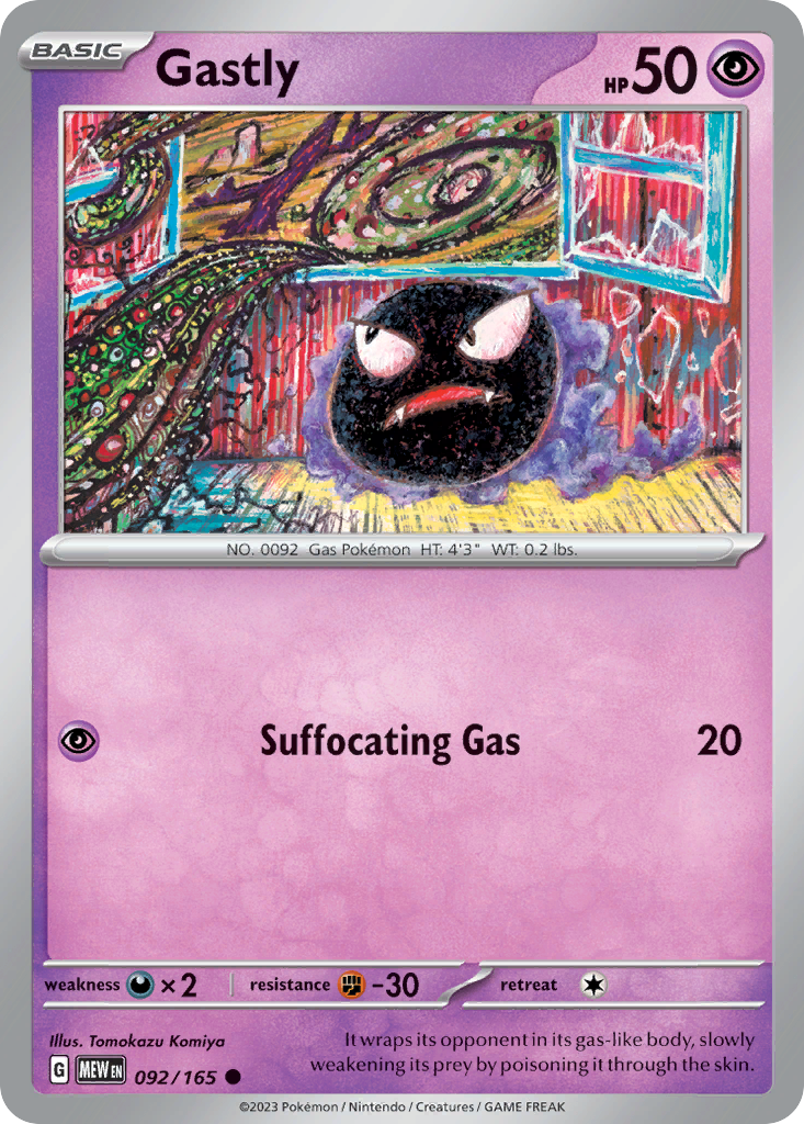 Gastly 92 Common card from 151