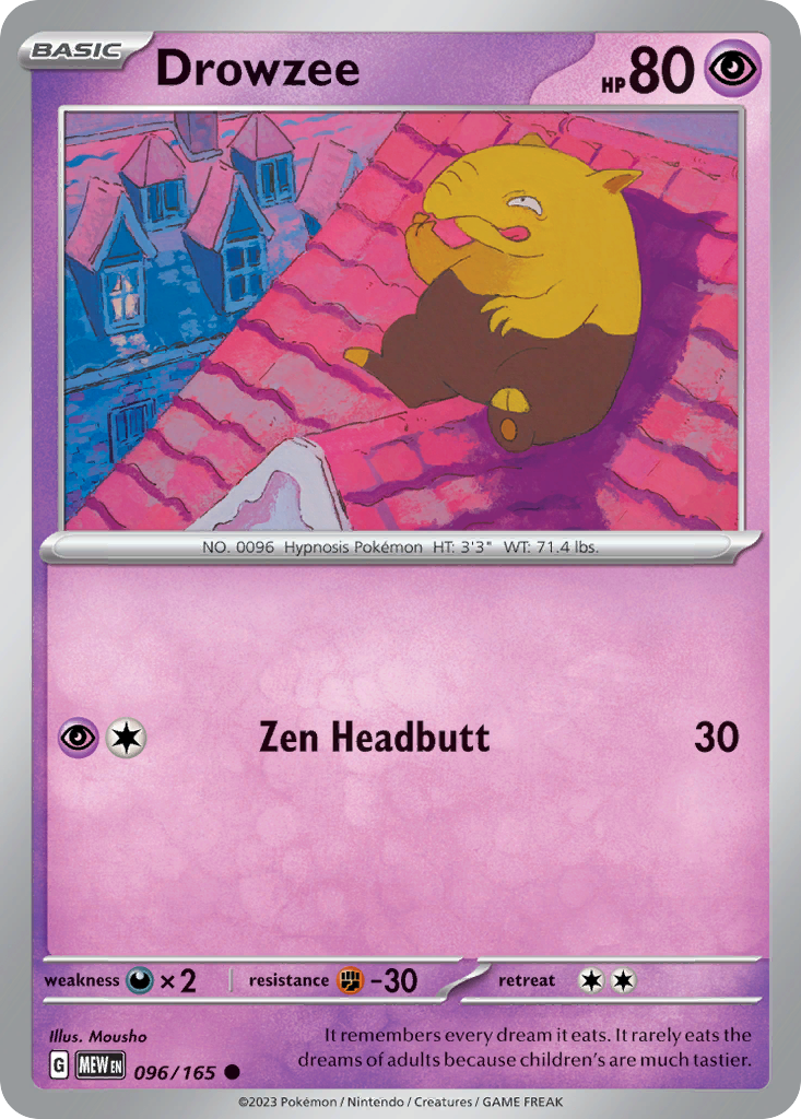 Drowzee 96 Common card from 151