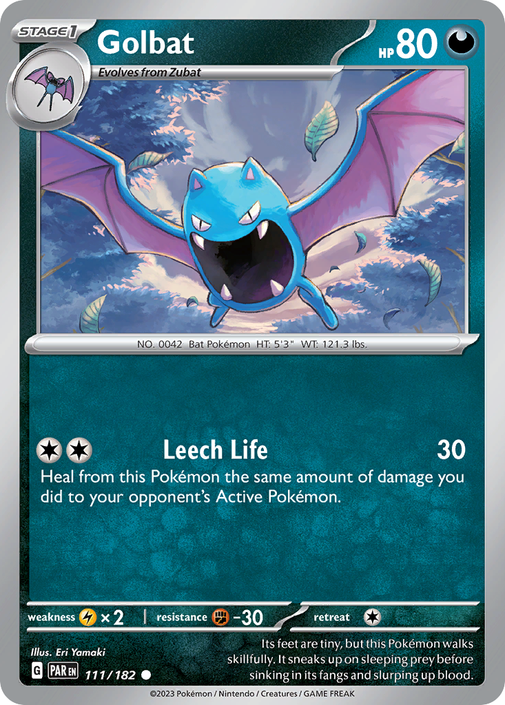 Golbat 111 Common card from Paradox Rift