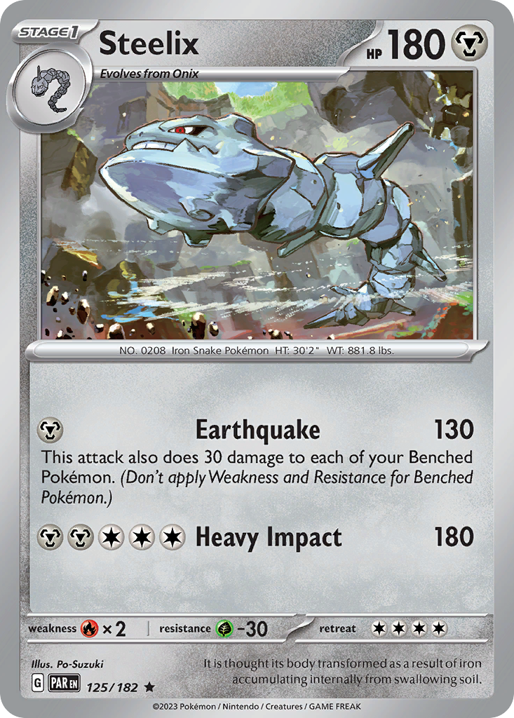 Steelix 125 Rare card from Paradox Rift