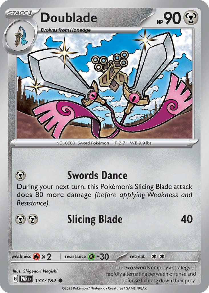 Doublade 133 Common card from Paradox Rift