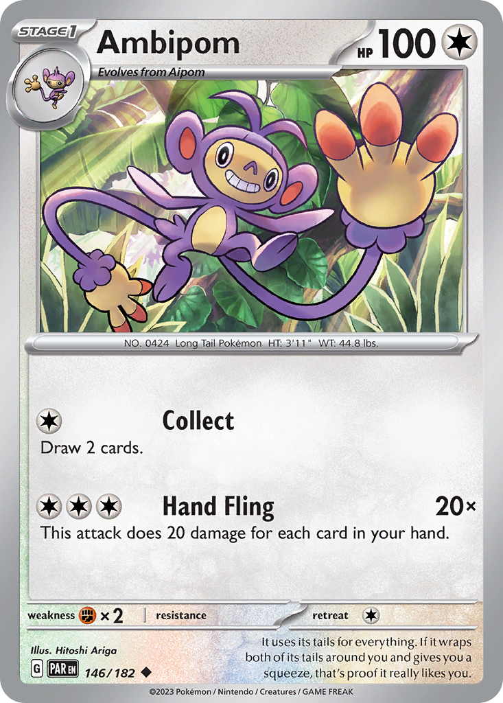 Ambipom 146 Uncommon card from Paradox Rift