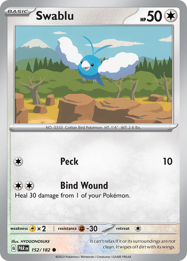 Swablu 152 Common card from Paradox Rift