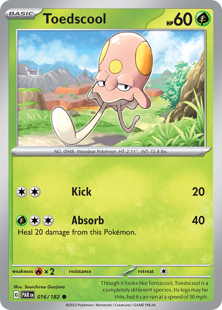 Toedscool 16 Common card from Paradox Rift