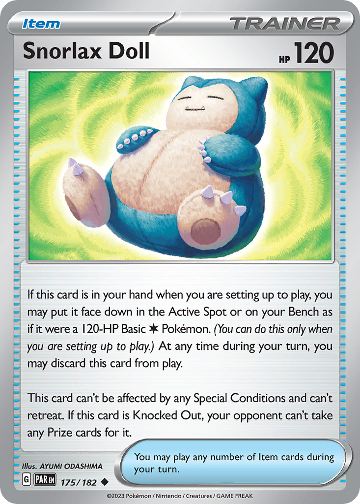 Snorlax Doll 175 Uncommon card from Paradox Rift