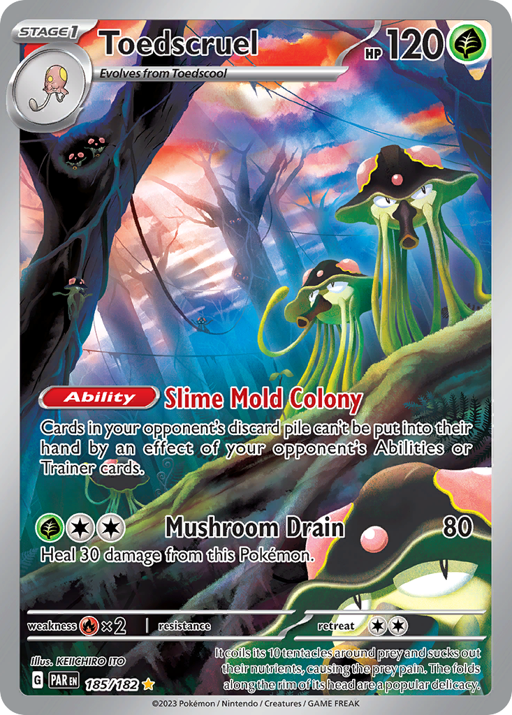 Toedscruel 185 Illustration Rare card from Paradox Rift