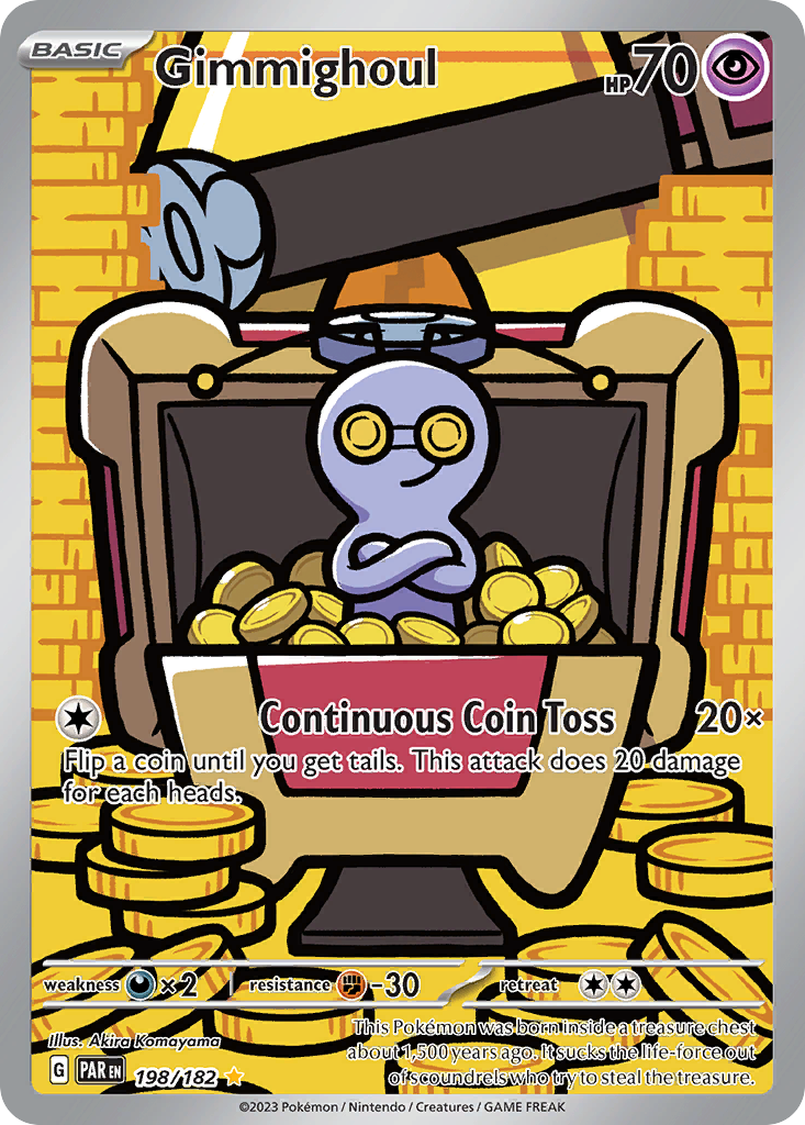 Gimmighoul 198 Illustration Rare card from Paradox Rift