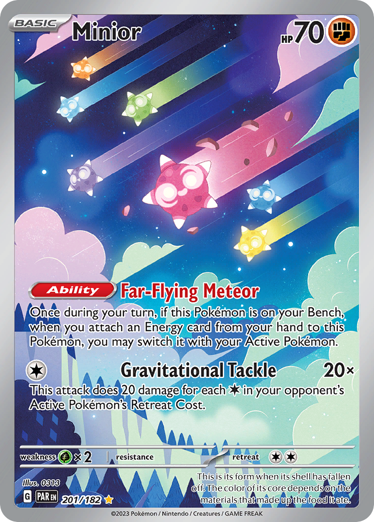 Minior 201/182 Illustration Rare card from Paradox Rift