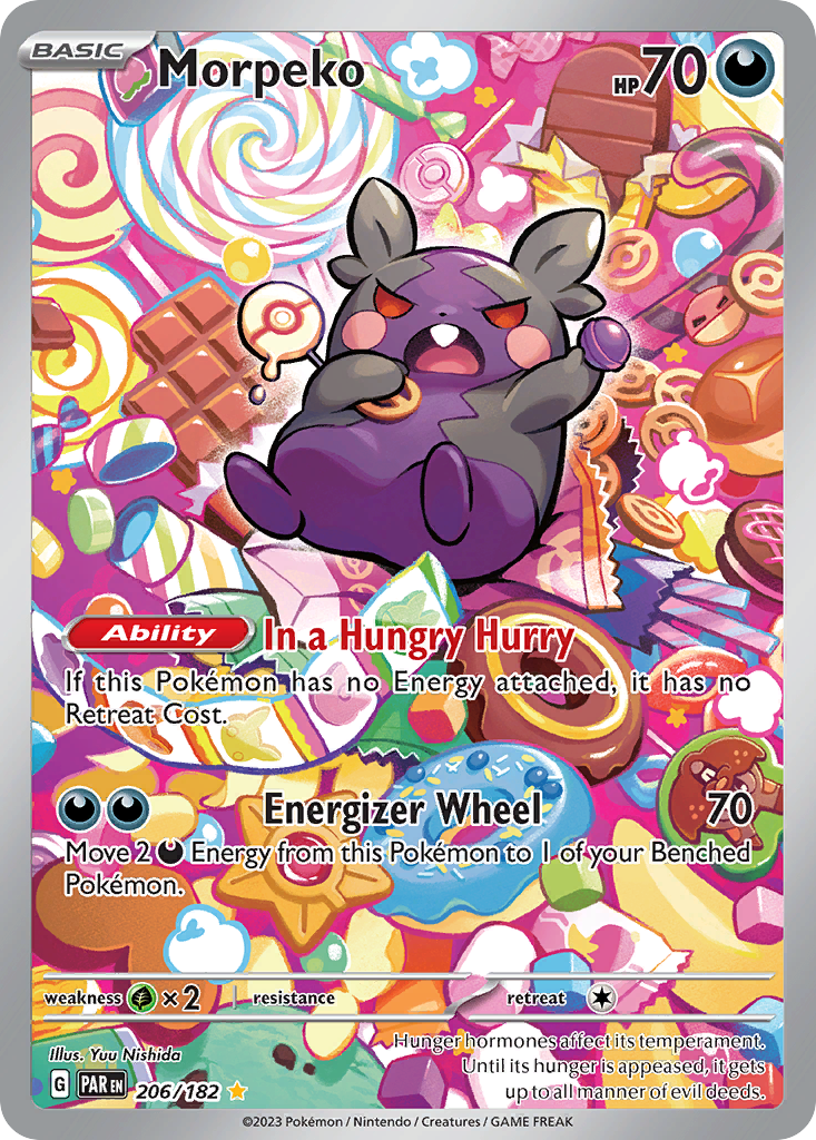 Morpeko 206 Illustration Rare card from Paradox Rift