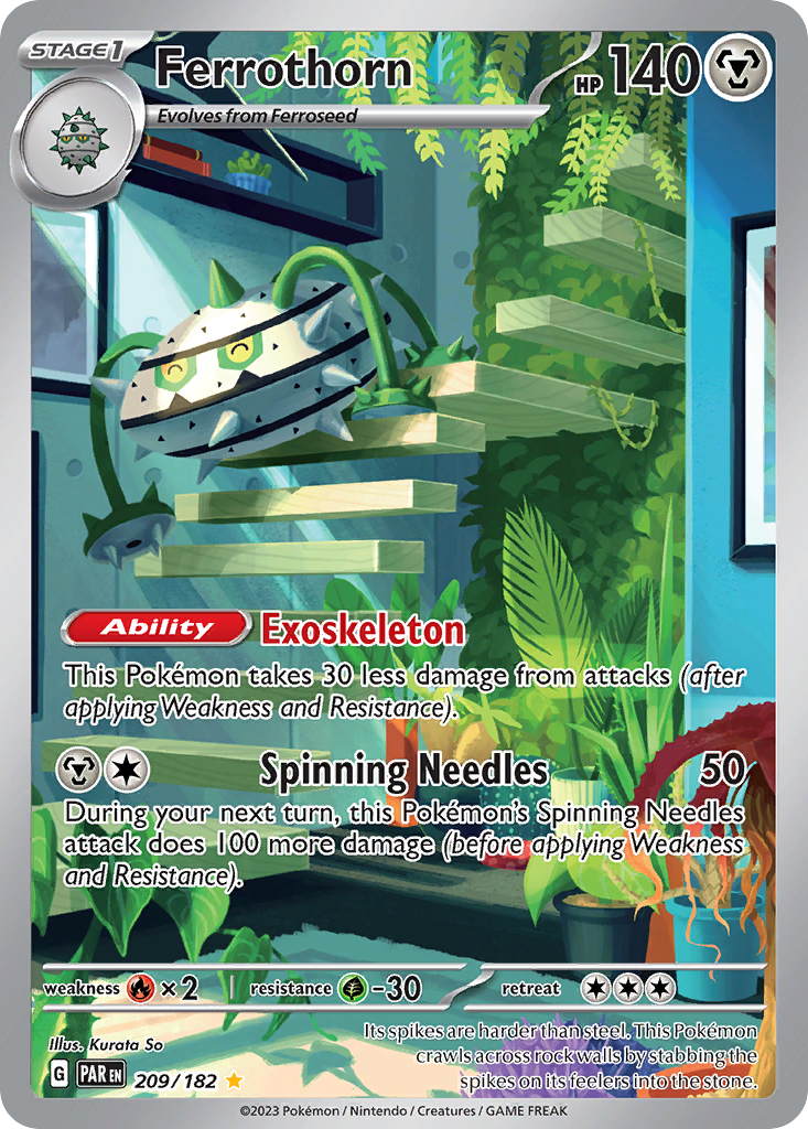 Ferrothorn 209 Illustration Rare card from Paradox Rift