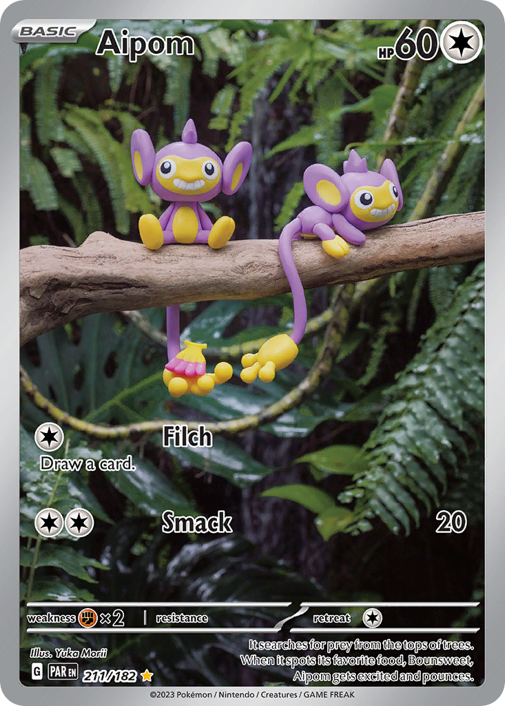 Aipom 211 Illustration Rare card from Paradox Rift