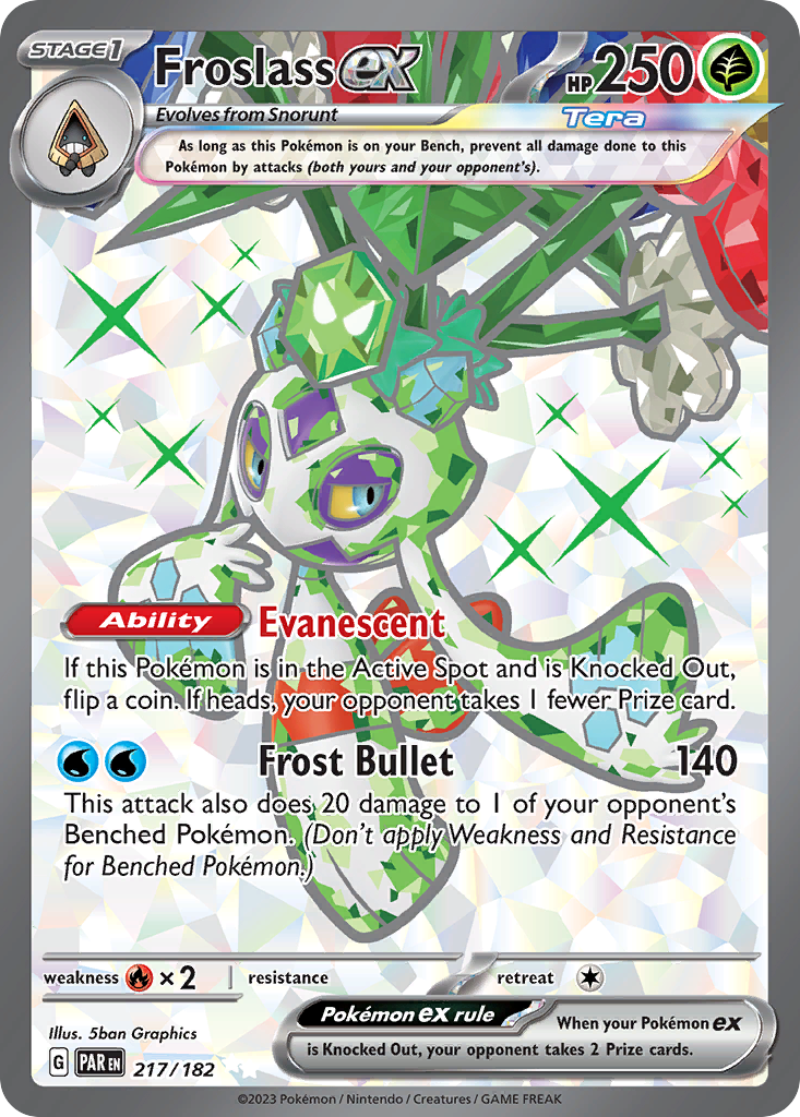Froslass ex 217 Ultra Rare card from Paradox Rift