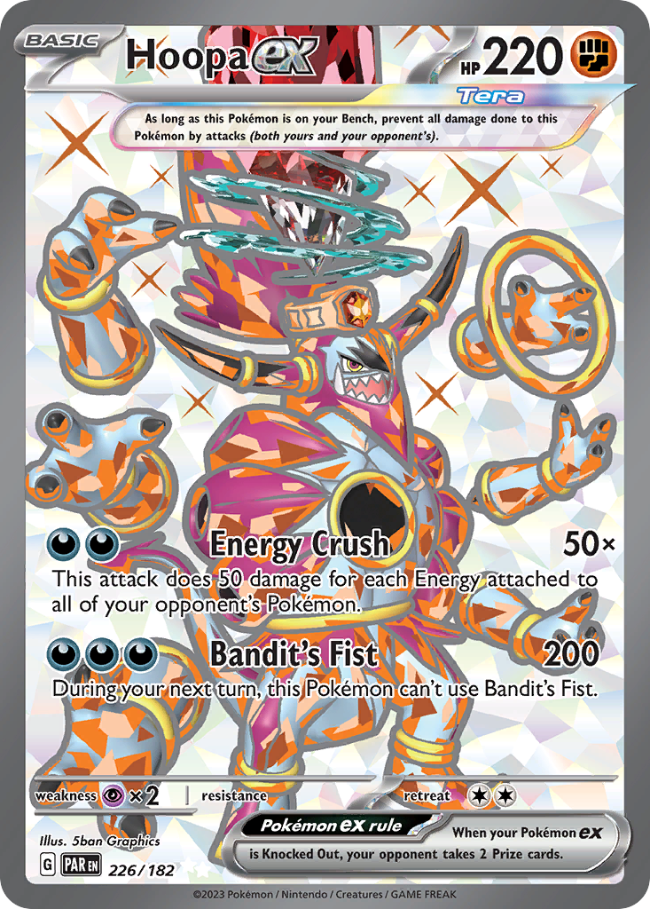 Hoopa ex 226/182 Ultra Rare card from Paradox Rift