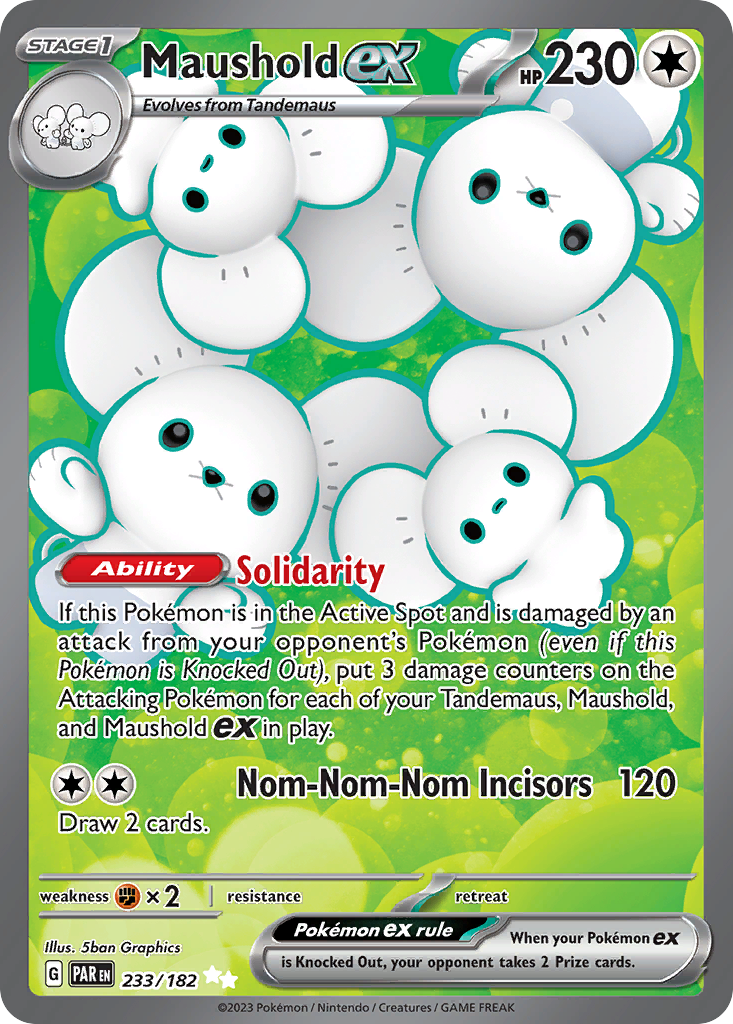 Maushold ex 233 Ultra Rare card from Paradox Rift