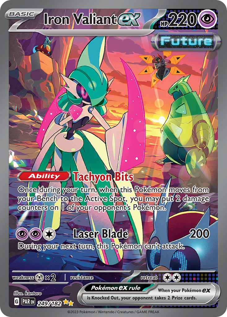 Iron Valiant ex 249 Special Illustration Rare card from Paradox Rift