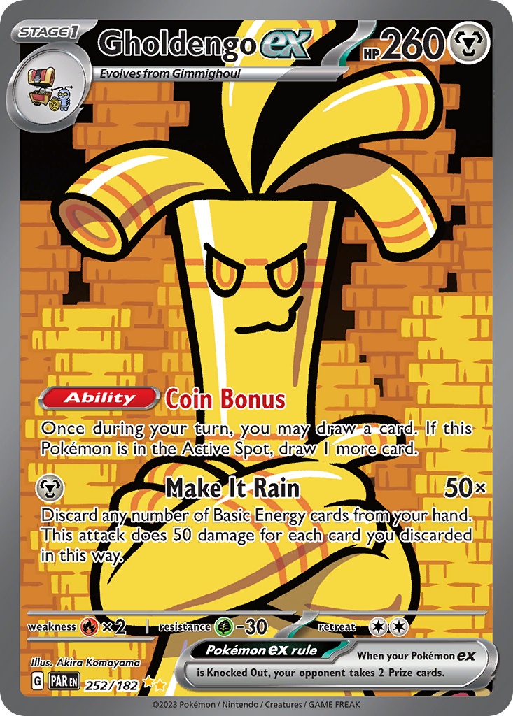 Gholdengo ex 252 Special Illustration Rare card from Paradox Rift