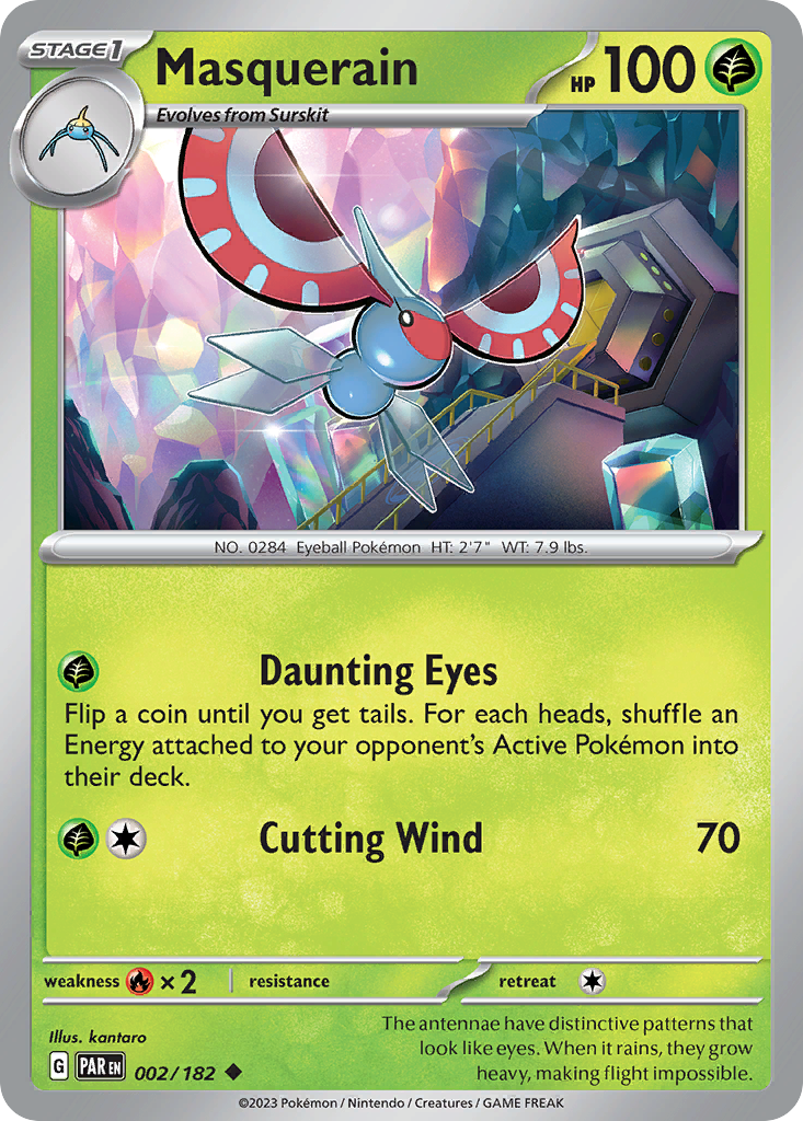 Masquerain 2 Uncommon card from Paradox Rift