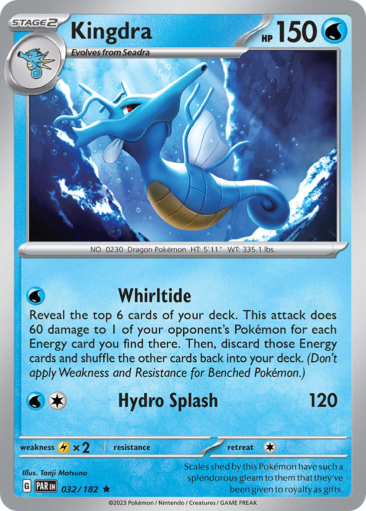 Kingdra 32/182 Rare card from Paradox Rift