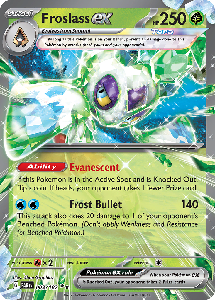 Froslass ex 3 Double Rare card from Paradox Rift