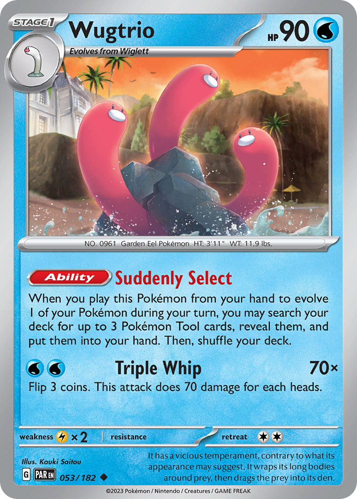 Wugtrio 53 Uncommon card from Paradox Rift