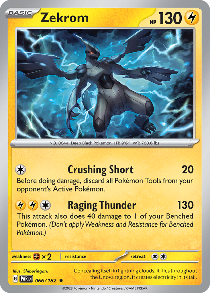 Zekrom 66/182 Rare card from Paradox Rift