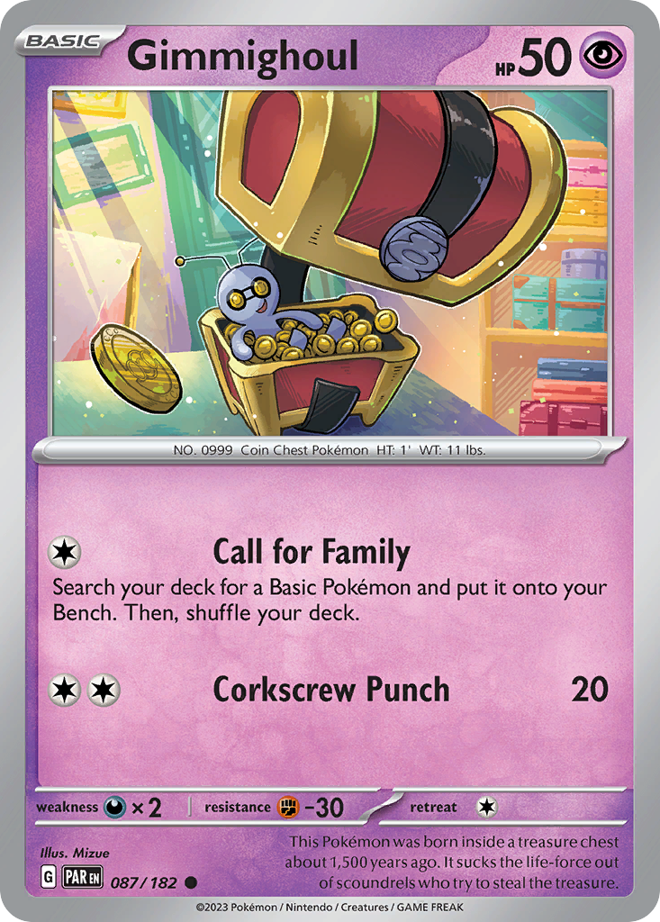 Gimmighoul 87/182 Common card from Paradox Rift