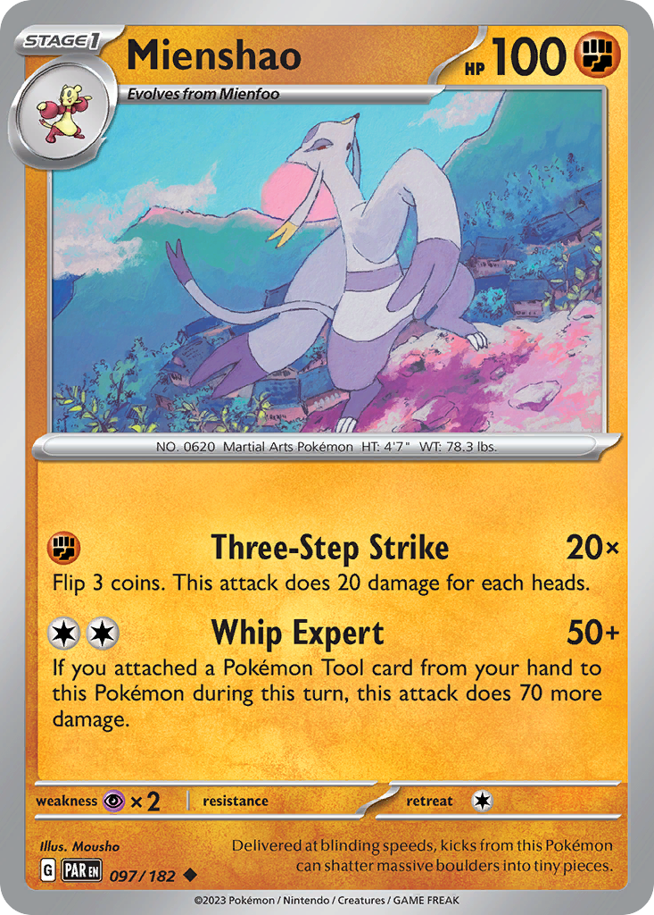 Mienshao 97 Uncommon card from Paradox Rift