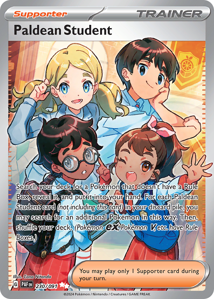 Paldean Student 230 Ultra Rare card from Paldean Fates