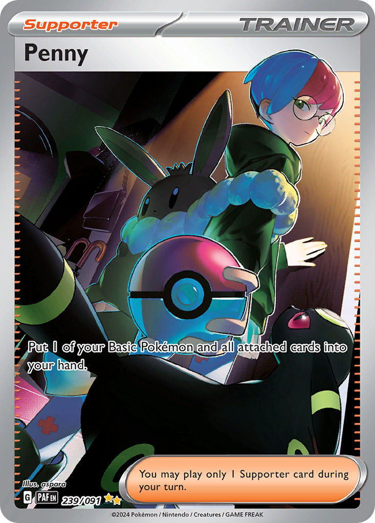 Penny 239 Special Illustration Rare card from Paldean Fates