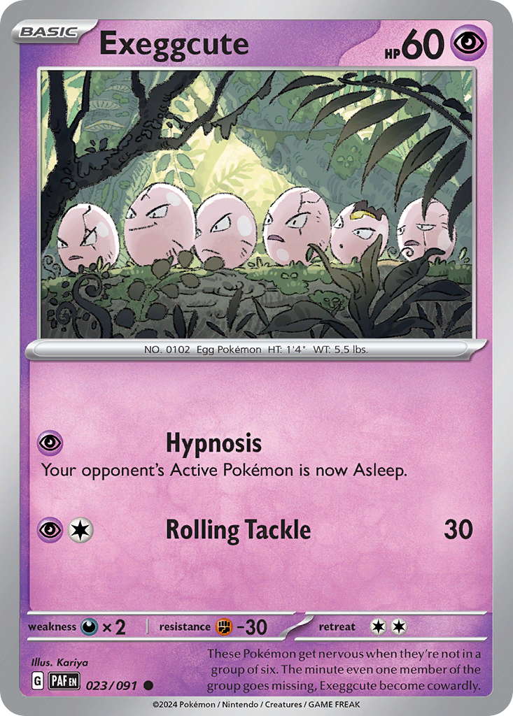 Exeggcute 23 Common card from Paldean Fates