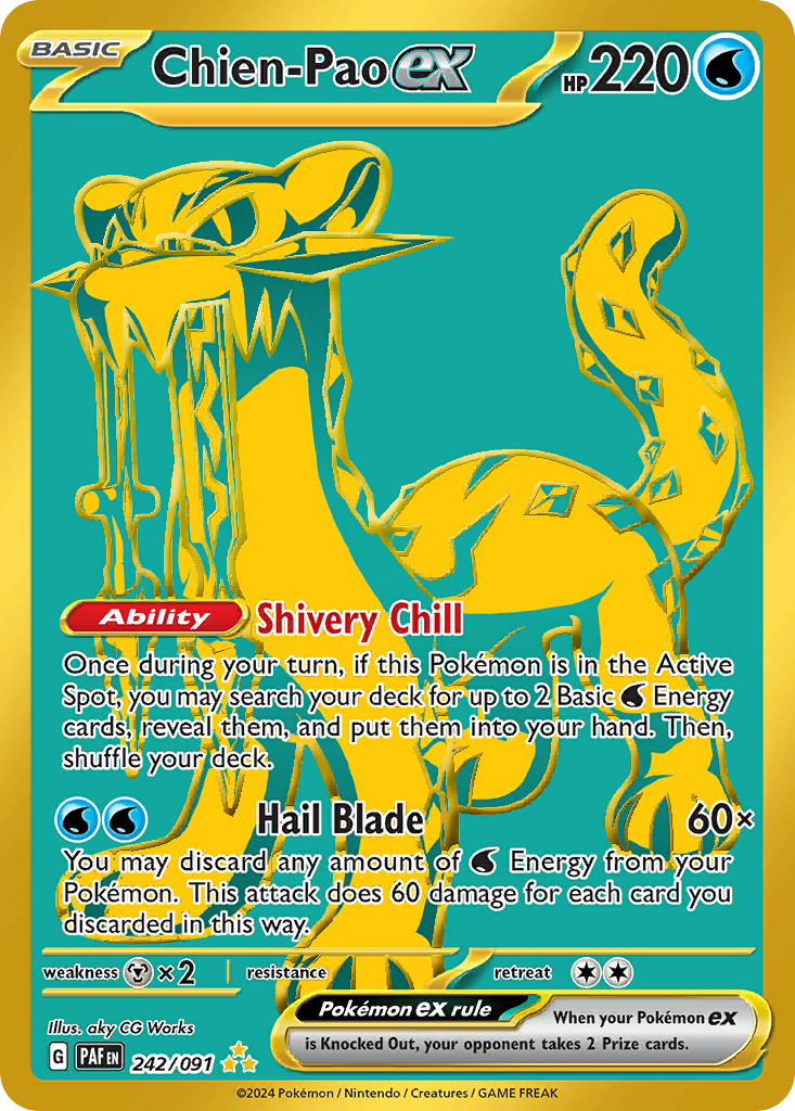 Chien-Pao ex 242 Hyper Rare card from Paldean Fates