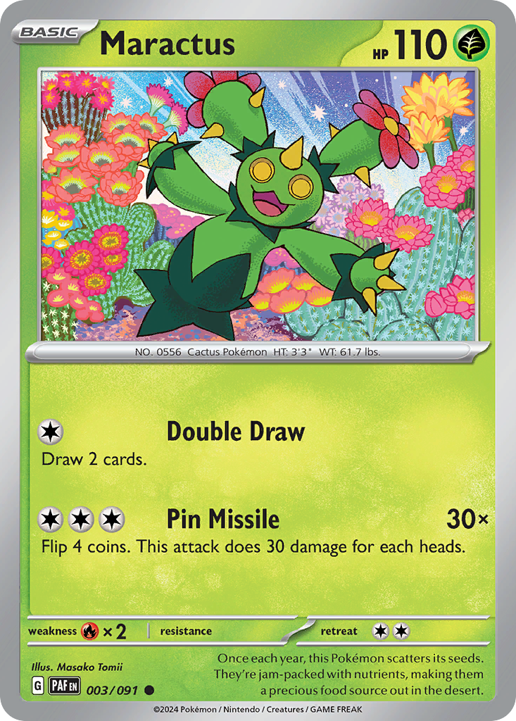 Maractus 3 Common card from Paldean Fates