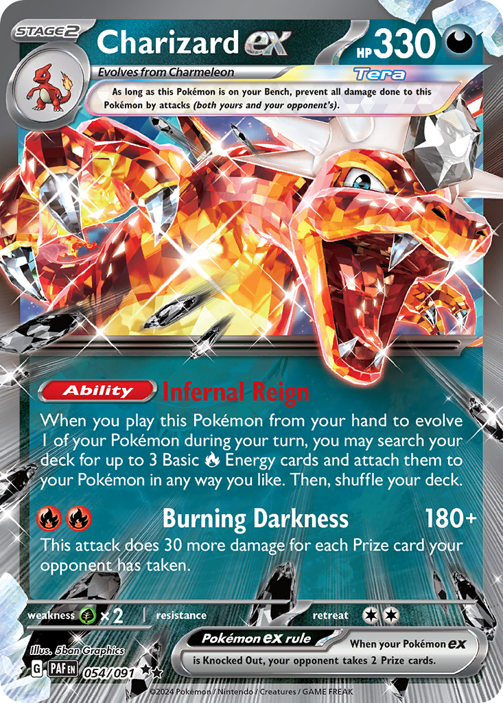 Charizard ex 54 Double Rare card from Paldean Fates
