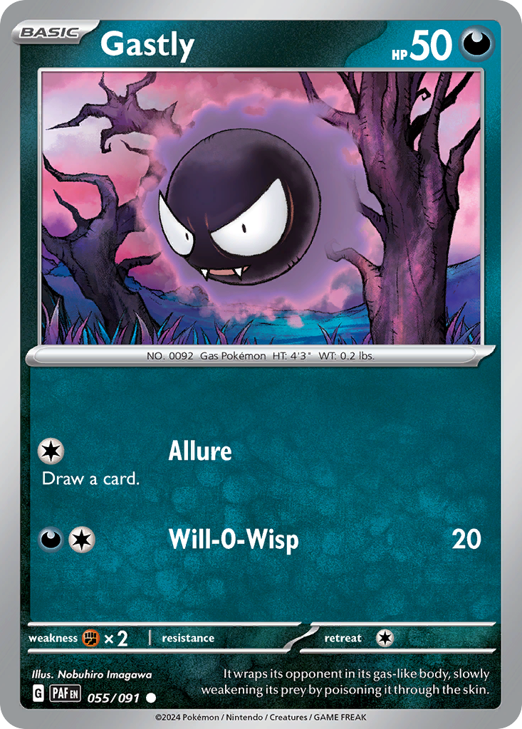 Gastly 55 Common card from Paldean Fates