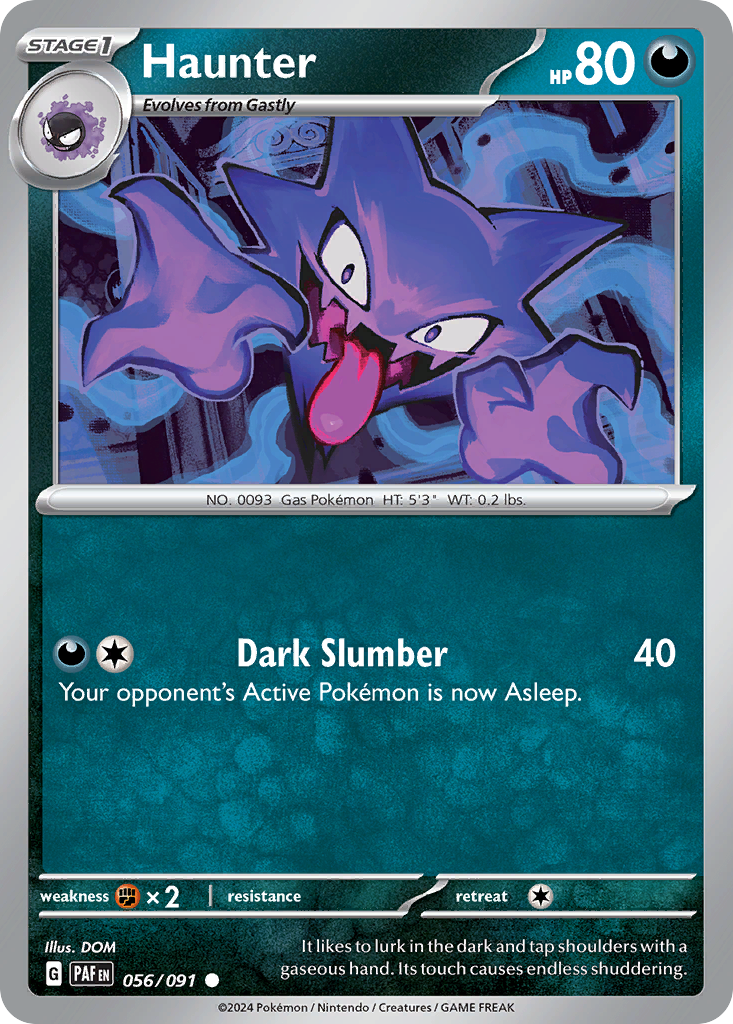 Haunter 56 Common card from Paldean Fates