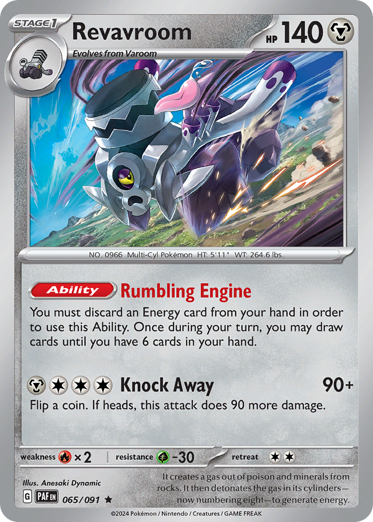 Revavroom 65 Rare card from Paldean Fates