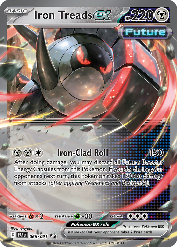 Iron Treads ex 66 Double Rare card from Paldean Fates