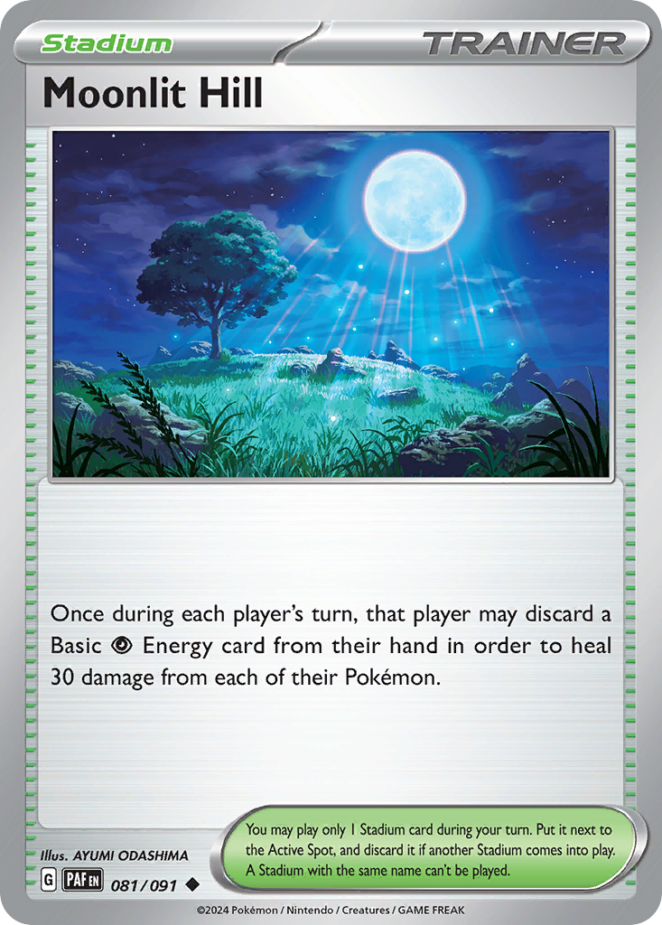 Moonlit Hill 81 Uncommon card from Paldean Fates
