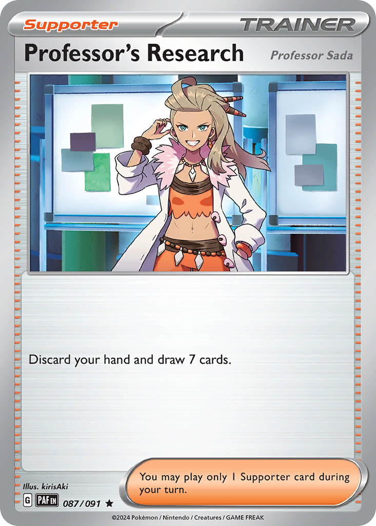Professor's Research 87 Rare card from Paldean Fates