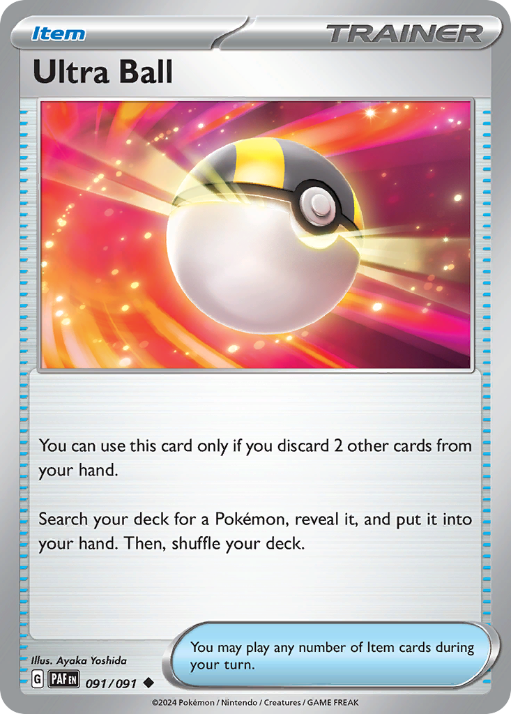 Ultra Ball 91 Uncommon card from Paldean Fates