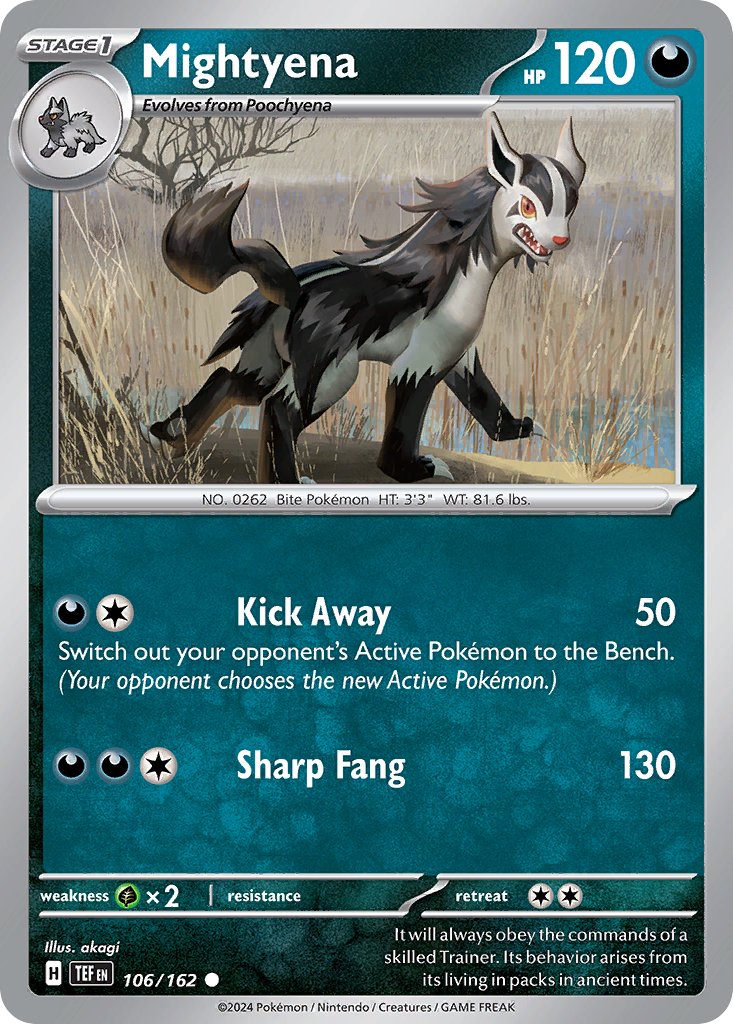 Mightyena 106/162 Common card from Temporal Forces