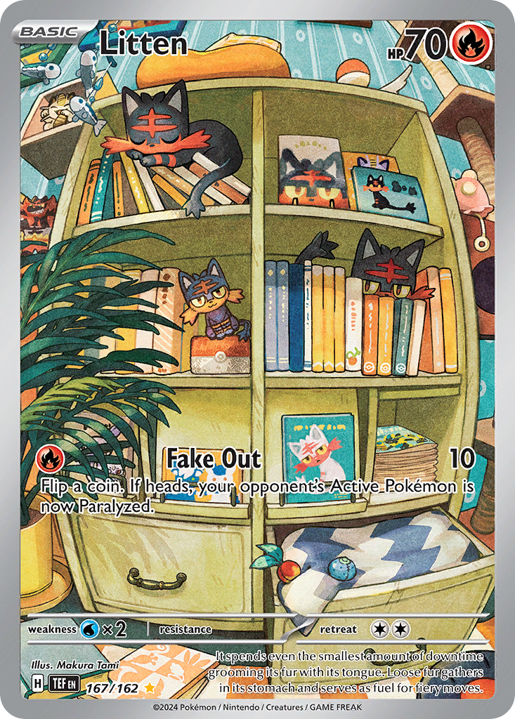 Litten 167 Illustration Rare card from Temporal Forces