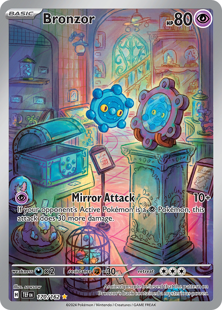Bronzor 170 Illustration Rare card from Temporal Forces
