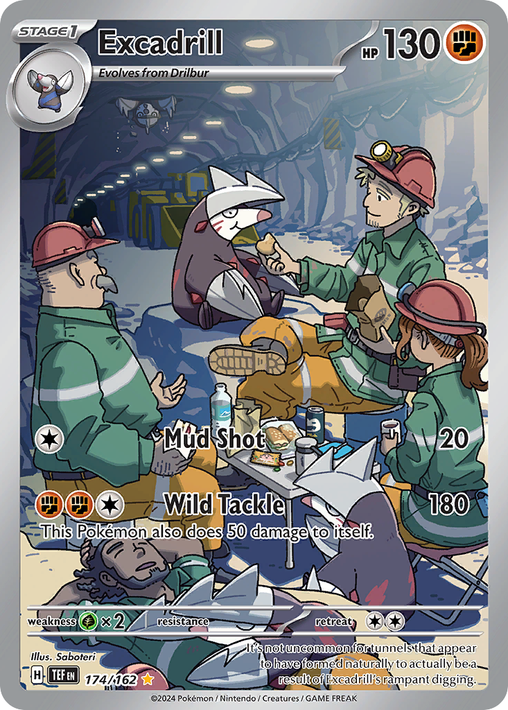 Excadrill 174 Illustration Rare card from Temporal Forces